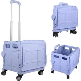 Resim SiHako SN-26967 Katlanabilir Market Pazar Kamp Tekerlekli Alışveriş Arabası 60KG Kapasiteli 