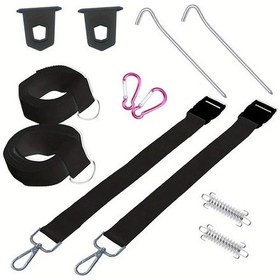 Resim Turcoshop11 Fiamma Tip S Tente Bağlama Kiti Siyah F35 F45 F65 Karavan Kamp 1 Set 