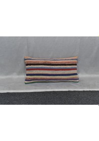 Resim Zehra Abla Halı Yeni El Dokuma Dekoratif Lumbar Kilim Kırlent Yastık Kılıfı 6610 Çok Renkli 