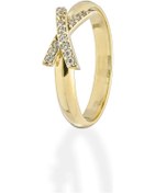 Resim Çarpı Model Taşlı Modern Yüzük 