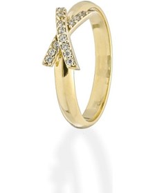 Resim Çarpı Model Taşlı Modern Yüzük 