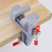 Resim 1 adet Mini Alüminyum Alaşımlı Banko Mengenesi - DIY Sabitleme Aracı, Küçük Düz Ağızlı Pense, Dayanıklı Malzeme, El Sanatları & Endüstriyel Kullanım İçin, Atölyeler & Ev Projeleri İçin İdeal 