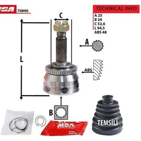 Resim Mga-70890 - Aks Kafa Dıs- Abslı - Hyundaı. I20 08 12 "dızel" 