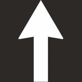 Resim İsg Tabelam 40x40cm/kompozit/Ileri Ince Ok Boyama Şablonu 