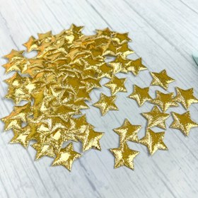 Resim 100 adet - Altın, Gümüş Renkli Dokumasız Sünger Beş Köşeli Yıldız Parti Süslemeleri 