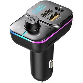 Resim Araba Bluetooth Mp3 Çalar Qc3.0 Hızlı Şarj Cihazı, Çift Usb, Fm Verici, Kablosuz Navigasyon, 23w Maksimum Güç 