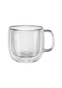Resim Zwilling 395001130 Çift Camlı 2'Li Kulplu Cappucino Bardağı 