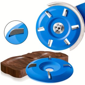 Resim Turbo Wood Carving Disk, 3.4.6 Dişli Karbür İçeriği, Yuvarlak Shank, Konvansiyonel Spiral Flüt, Yapışmaz Teflon Kaplama, Ahşap İşleme, Buz Heykeli, Çok Katmanlı Malzeme için Isıya Dayanıklı 