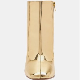 Resim Katy Perry The Linksy Kadın Ayna Altın Roleks Topuklu Bot Ten Rengi 