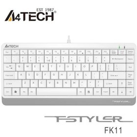 Resim A4 TECH FK11 USB MULTİMEDYA GRİ MİNİ Q NOTEB OK KLAVYE 