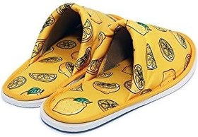 Resim Chochili Sarı Limon Desenli Yumuşak Taban Erkek Ev Terliği 
