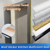 Resim Su geçirmez Kendinden yapışkanlı PVC Mutfak ve Banyo için Conta Bandı - Küf Dirençli, Sızdırmaz Kenar Şeridi Tezgahlar, Küvetler ve Alçıpan Kenarları için, 6.0 metre Uzunluk 