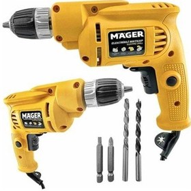 Resim Mager 10 Mm Elektrikli Çift Yön Dönebilen Darbesiz Vidalama Matkap 