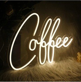 Resim Neon Duvar Yazısı "coffee" Neon Tabela 30x20cm Renkli 