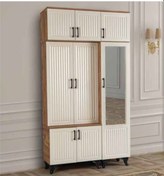 Resim Kdl Çam - Krem İnci 3 Lü Yüklüklü Portmanto Krem 