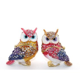 Resim Swarovski Taşlı 2'li Baykuş Seti 