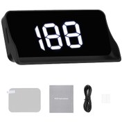 Resim Skycity Araç Üstü Görüntüleyici, Gerçek Zamanlı Hız Gösterimi, Işık Algılama Sistemi, Yansıtıcı Filmi İle, Beyaz Yazı Tipi, Usb 5v, Evrensel Uyumlu 