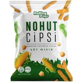 Resim ROLLING POPS Süt Mısır Nohut Cipsi 56g 