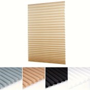 Resim 1 Adet Yüksek Yoğunluklu Kumaş Olmayan Piliseli Güneşlik Perdeler - Kendinden Yapışkanlı Üst & Klipsli DIY Özelleştirilebilir Yarı-Koyu Pencere Kaplamaları, 100% Polyester için Yatak Odası/Öturma Odası, 6 Renk (Bej/Mavi/Siyah/Beyaz/Gri/Kahverengi), Yatak Odası Perdeleri, Ev Dekoru, Şık Jaluziler, Dayanıklı Malzeme, Sorunsuz Kurulum, Bütçe Dostu Dekor, Klasik Tasarım, Hafif Jaluziler, Kolay Kurulum Jaluzileri, Apartman Kiracıları İçin 
