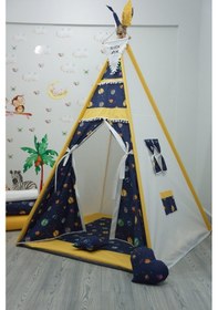 Resim Kızıldereli Çocuk Oyun Çadırı Sabitlenebilir Büyük Boy Elit Serisi Sarı Galaksi 