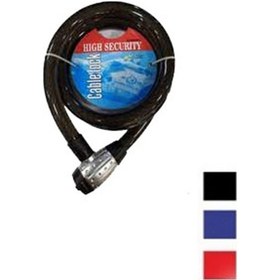 Resim BİSİKLET HALAT KİLİT 25 X 150 CM ZHONGLİ PLASTİK BAŞLI 