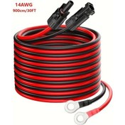 Resim Xuweiwei 30ft 14awg Panel Uzatma Kablosu O-ring Konnektörlü Jeneratör Inverter Rv 