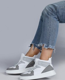 Resim Jump 29100 Yüksek Bilekli Gri - Beyaz Kadın Sneaker Günlük Spor Ayakkabı Gri - Beyaz Orjinal |