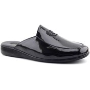 Resim Pierre Cardin 289 Erkek Armalı Siyah Rugan Damat Terlik 