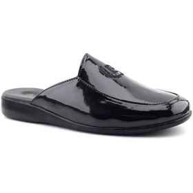 Resim Pierre Cardin 289 Erkek Armalı Siyah Rugan Damat Terlik 