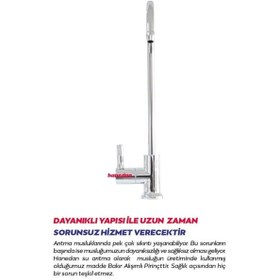 Resim Su Arıtma Cihazları Için Lüks Musluk Gümüş Renkli Arıtma Musluk 