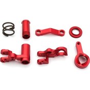 Resim Traxxas 1/10 Rc Araçlar İçin Alüminyum Direksiyon Bellcrank Ve Servo Koruyucu Seti - 6845x Yedek Parça 