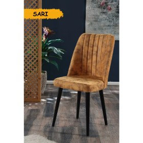 Resim MyMassa Polo Sandalye Ahşap Siyah Ayaklı 