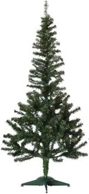 Resim 150 cm Yılbaşı Çam Ağacı, 230 Adet Yoğun Dallı, Yüksek Kaliteli PVC Malzeme, Sallanmaz Plastik Ayak Tabanlı, Kolay Kurulumlu, Ev Ofis İş Yeri Parti Noel Dekorasyonu İçin 150 cm Yılbaşı Çam Ağacı 