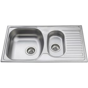 Resim Ekosan 48 x 78 1.5 Göz 304 Kalite Paslanmaz Eviye + Sifon 