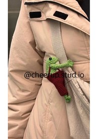 Resim Hobilanka Kurbağa Amigurumi Çanta Charmı, Çanta Süsü Diğer 