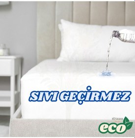 Resim Home Lastikli Alez Yatak Koruyucu Sıvı Geçirmez Fitted 4 Köşe Tek Çift Battal Boy Beyaz 