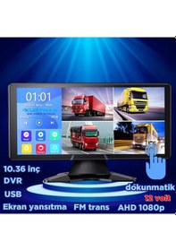 Resim 10,36 İnç 4k Dokunmatik Ekran Fm Usb Mp5 Mirrorlink Dvr Kamerasız 