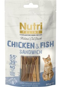 Resim Nutri Feline Tahılsız Tavuk Etli ve Ton Balıklı Kedi Ödülü 50 G 