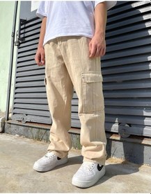 Resim Bpm Premium Baggy Kargo Pantolon Bej 001 