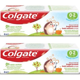 Resim Colgate 0-2 Yaş Doğal Meyve Tadında Florürsüz Çocuk Diş Macunu 40 ml 2 ADET 