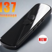 Resim 1 adet Taşınabilir Dil Çevirmeni, 137 Dil, Anında İki Yönlü Çeviri, Yüksek Doğrulukta Yapay Zeka, USB Şarj, 400mAh Şarj Edilebilir Lityum Polimer Pil, Seyahat ve İş İçin Kablosuz Bağlantı 