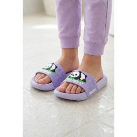 Resim Gezer Panda Yazlık Kız Çocuk PU Islak Zemine Uygun Rahat Taban Ev Bahçe Banyo Havuz Terlik 