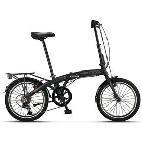 Resim Ümit 2036 Foldıng Katlanır Bisiklet V 20 Jant 6 Vites Black Antracite Gold Siyah 