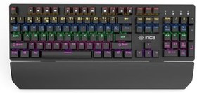 Resim INCA IKG-445T PHALDOR RGB MECHANICAL GAMING KEYBORD, Blue Switch Mekanik Klavye,106 Tuş, 22 Farklı Led Aydınlatma Modu,50 Milyon Tuş Ömrü,Çıkarılabilir Bilek Desteği 