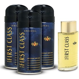 Resim First Class Erkek Parfüm EDT 100 ML + Deodorant 3 x 150 ML 