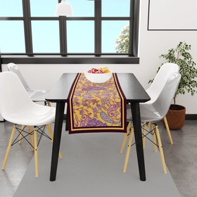 Resim Mor Damask Desen Runner | Pufaloji 