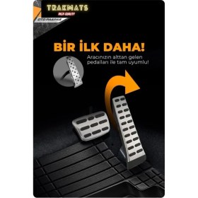 Resim Trakmats Hyundai Kona Çift 2022 4d Universal Su Geçirmez Oto Halı Ada Siyah 
