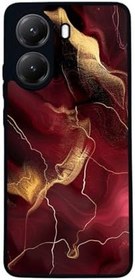 Resim Xiaomi Poco X7 Pro Uyumlu Kılıf, Mermer Desen, Mat Siyah, Silikon 
