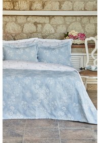 Resim Karaca Home Charleen Çift Kişilik Yatak Örtüsü Mavi 200.22.14.0447 