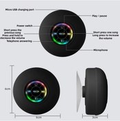 Resim Novahub Mini Bluetooth Hoparlör, Duş Subwoofer, Su Geçirmez, Handsfree, Rgb Işık, Kırmızı 